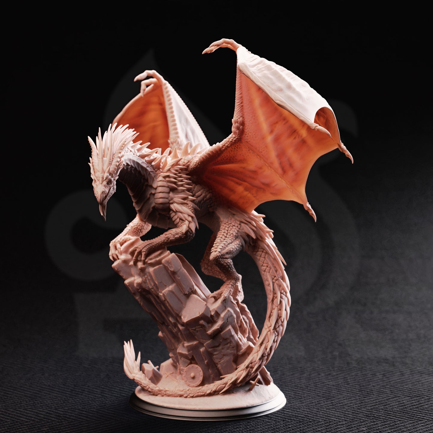 Gintharax - Adult Silver Dragon // D&D Miniature