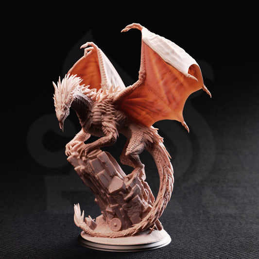 Gintharax - Adult Silver Dragon // D&D Miniature
