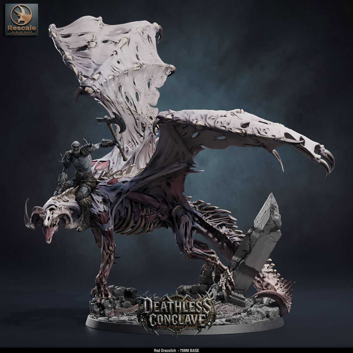 Red Dracolich // D&D Miniature Monstrosity