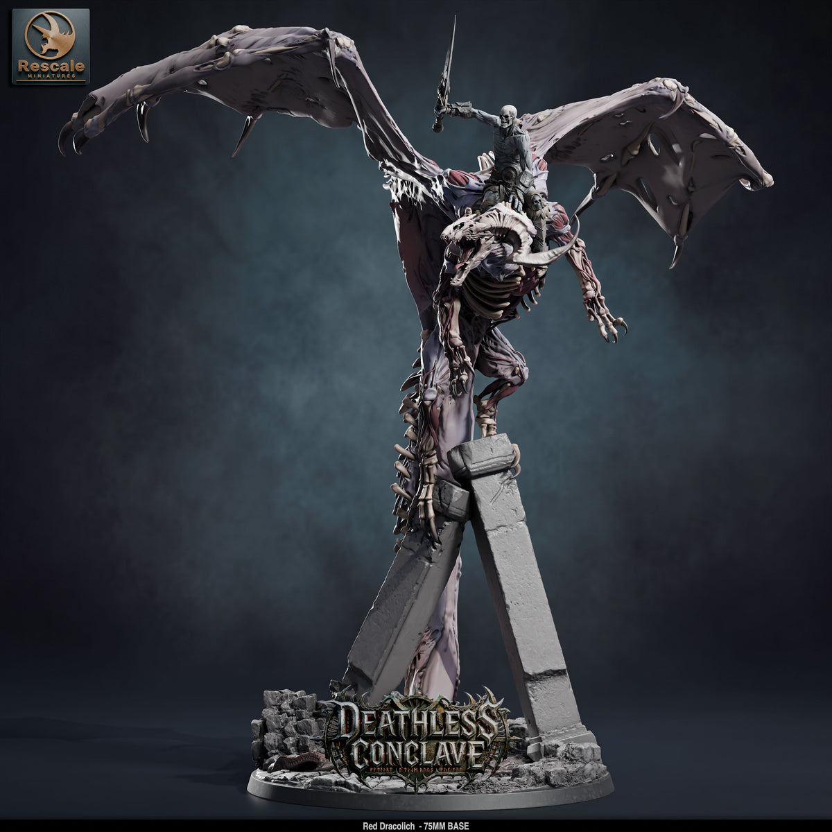 Red Dracolich // D&D Miniature Monstrosity