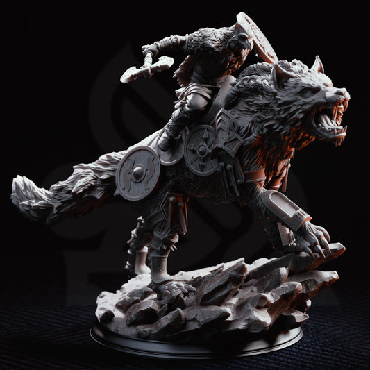 Skjolnir & Haarn - The Wolf Knight // D&D Miniature