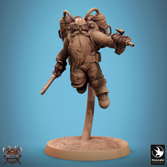 Dwarf Steampunk - Airborne Sword