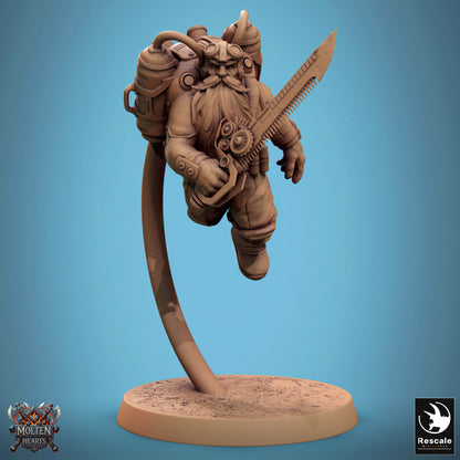 Dwarf Steampunk - Airborne Sword