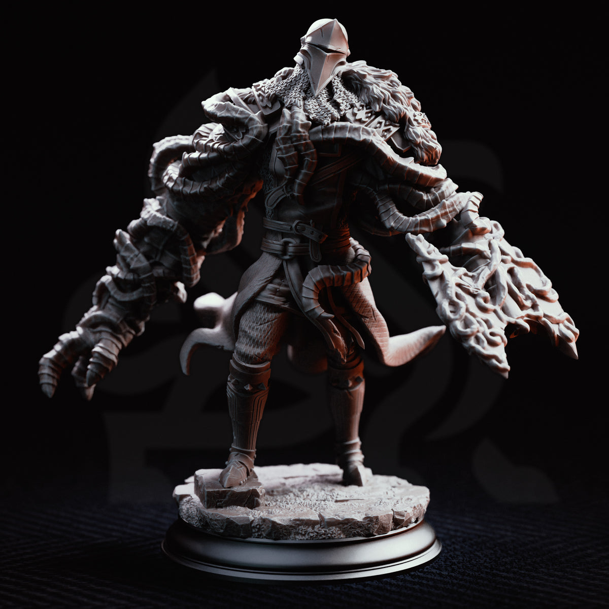 The Blight’s Warriors corrupted knights featuring decayed heavy armor, menacing weapons and grotesque blight-infested details with a dark fantasy warrior design