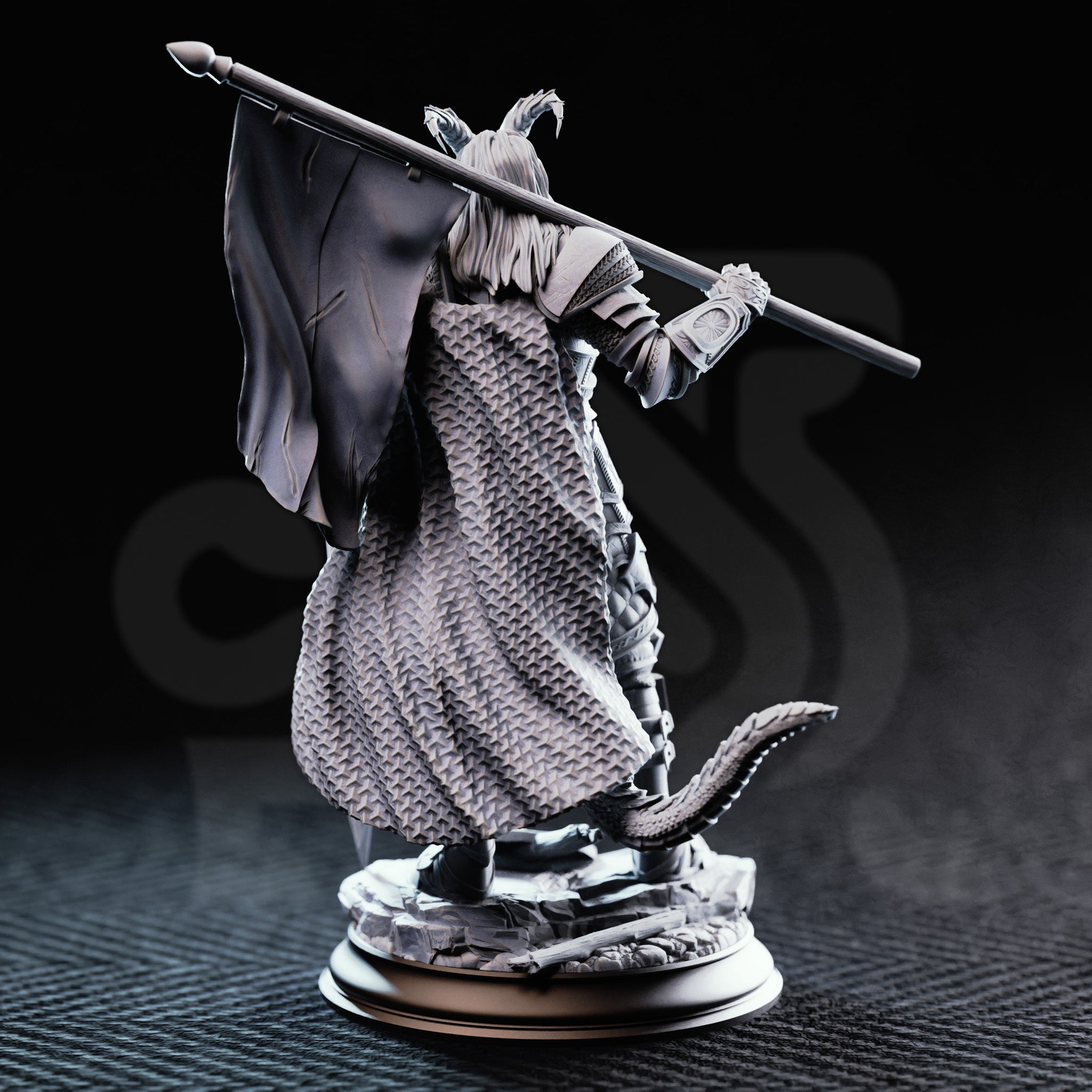 The Captain - Tiefling Veteran Soldier // D&D Miniature