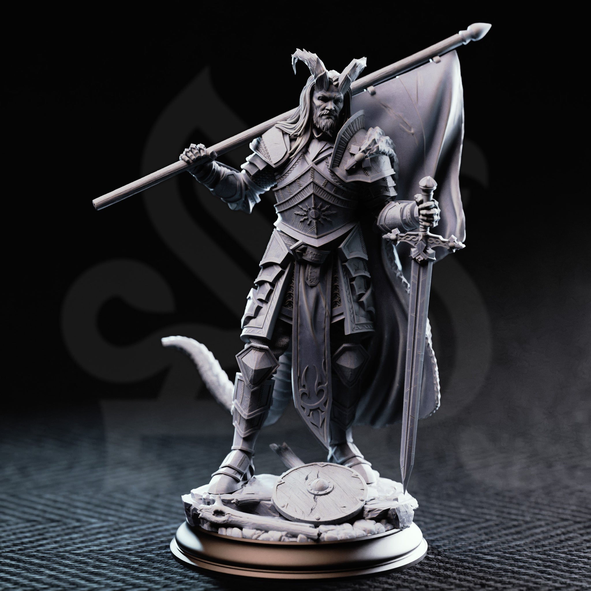 The Captain - Tiefling Veteran Soldier // D&D Miniature