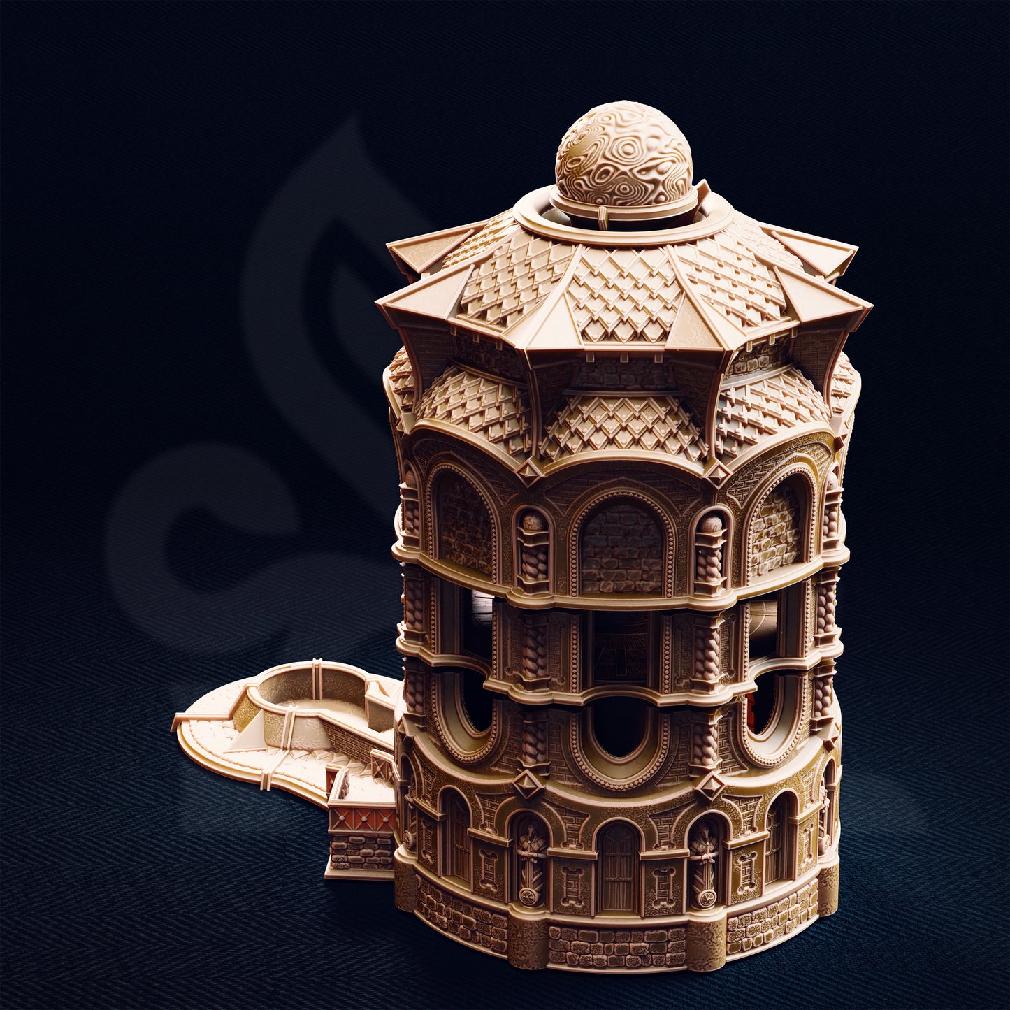The Spire of Glanion – Sunspire Temple // Dice Tower // Modular Terrain