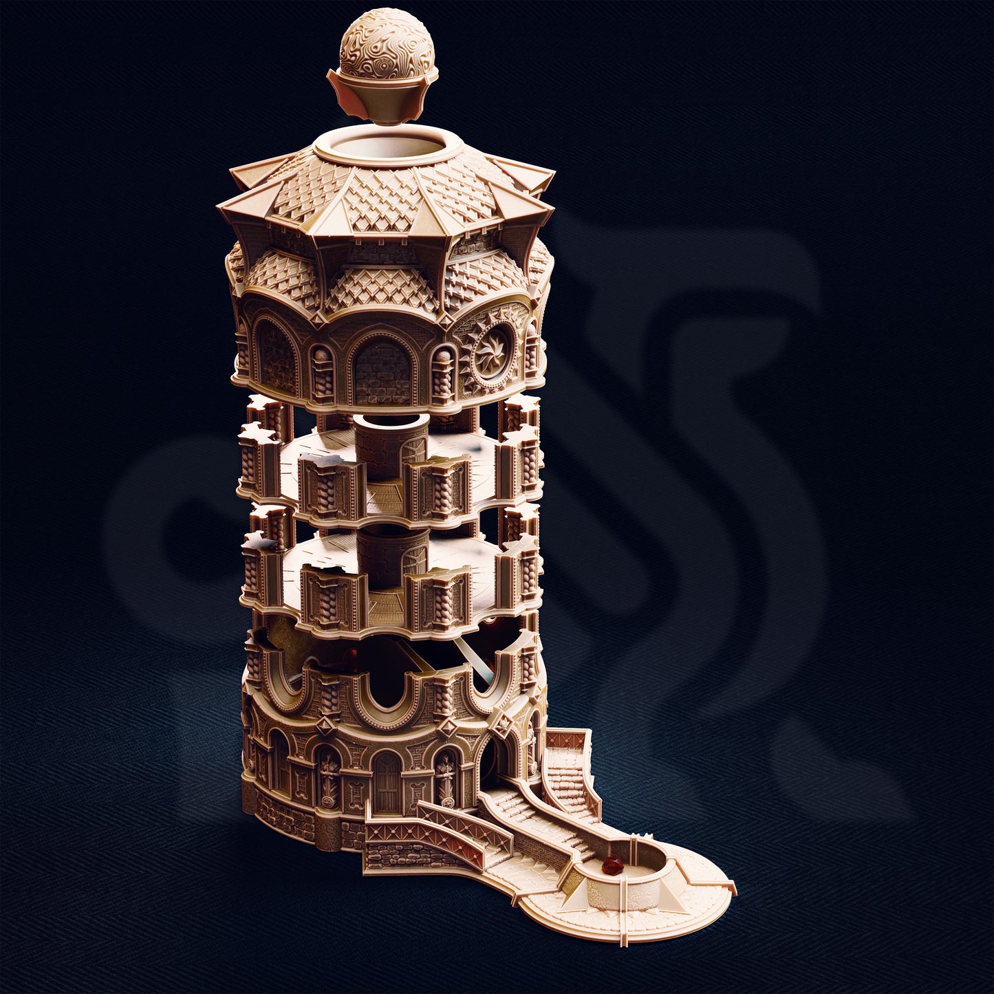 The Spire of Glanion – Sunspire Temple // Dice Tower // Modular Terrain