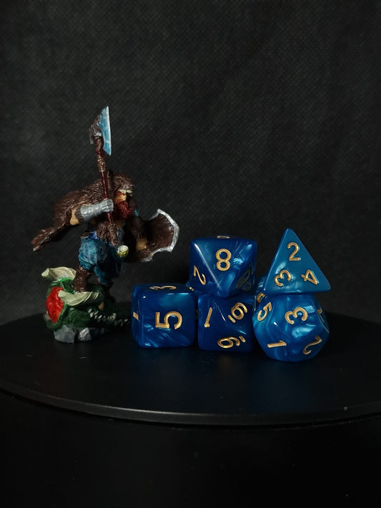 D&D Dice // Zaruri D&D // Ocean blue