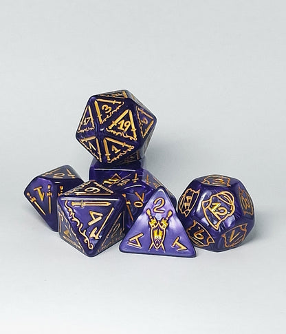 Huge D&D Dice Set // Zaruri D&D mari // Fighter Class