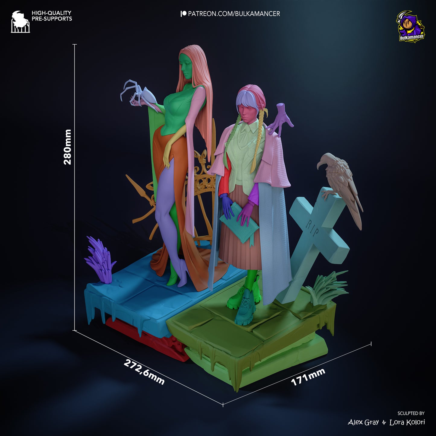 Wednesday & Morticia // Collectibles/Figurine/Statue