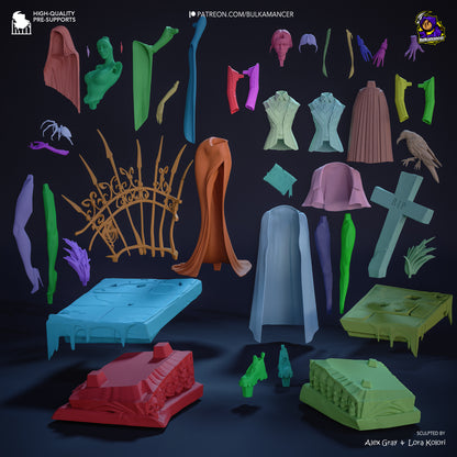 Wednesday & Morticia // Collectibles/Figurine/Statue