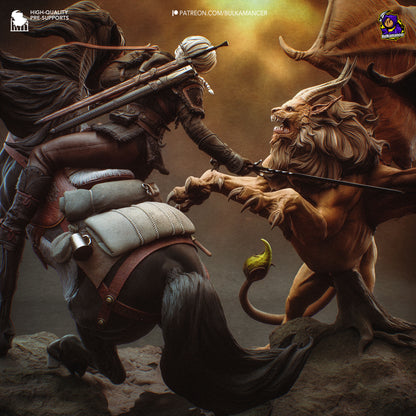 Diorama Ciri vs Manticore // Figurină/Obiecte de colecție